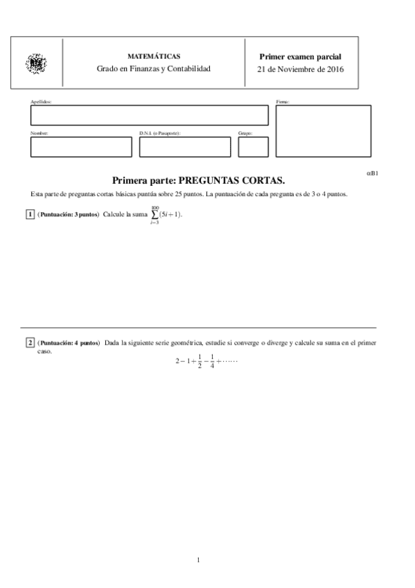 Miniatura del documento Examen Parcial B1X