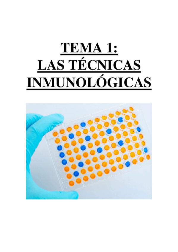 Miniatura del documento TEMA 1 - LAS TÉCNICAS INMUNOLÓGICAS.pdf