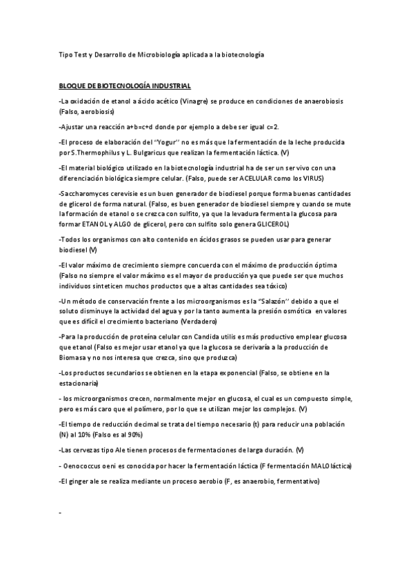 Miniatura del documento Tipo Test y Desarrollo de Microbiología aplicada a la biotecnología INDUSTRIAL.pdf