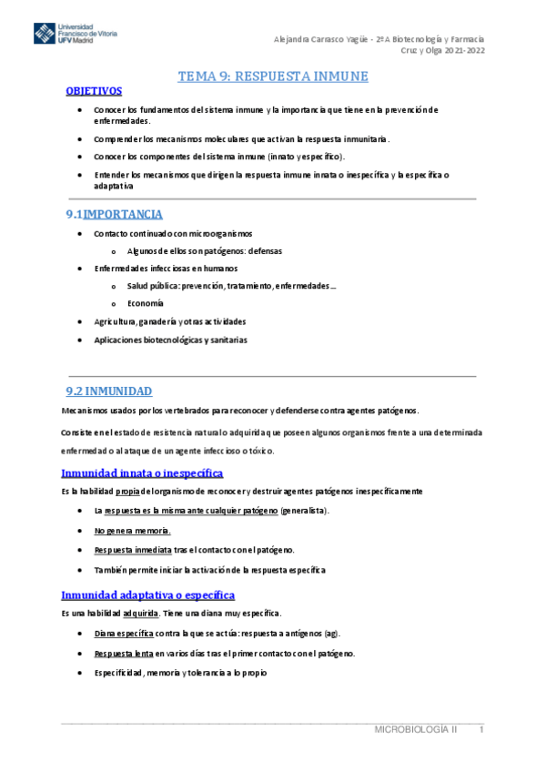 Miniatura del documento Apuntes-TEMA-9-Respuesta-Inmune.pdf