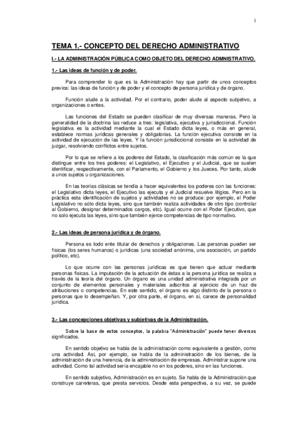 Miniatura del documento Tema 1 - Concepto de derecho administrativo.pdf