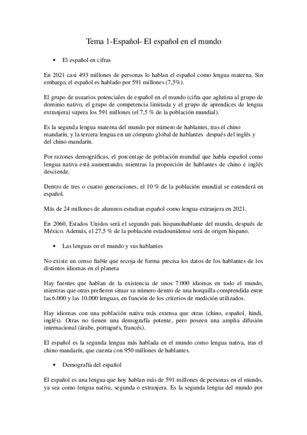 Miniatura del documento Tema-1-Espanol-El-espanol-en-el-mundo.docx