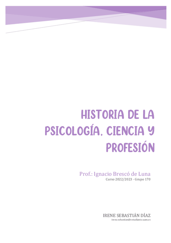 Miniatura del documento APUNTES HISTORIA DE LA PSICOLOGIA CIENCIA Y PROFESION (MH).pdf