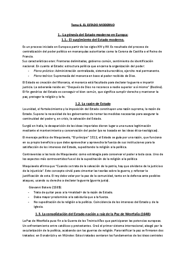 Miniatura del documento HISTORIA-Tema-6. EL ESTADO MODERNO.pdf