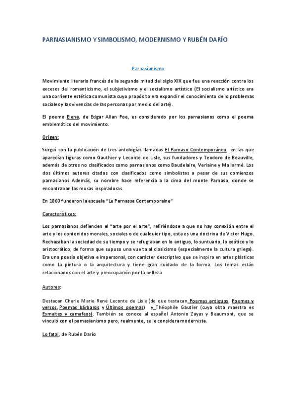 Miniatura del documento Parnasianismo- simbolismo, modernismo y Rubén Darío.pdf