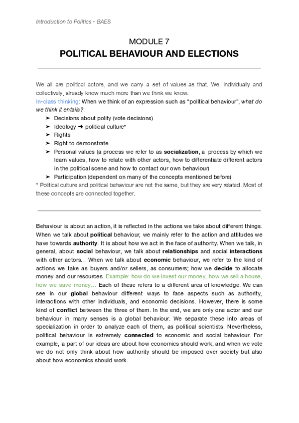 Miniatura del documento MOD7 POLITICAL BEHAVIOUR AND ELECTIONS.pdf