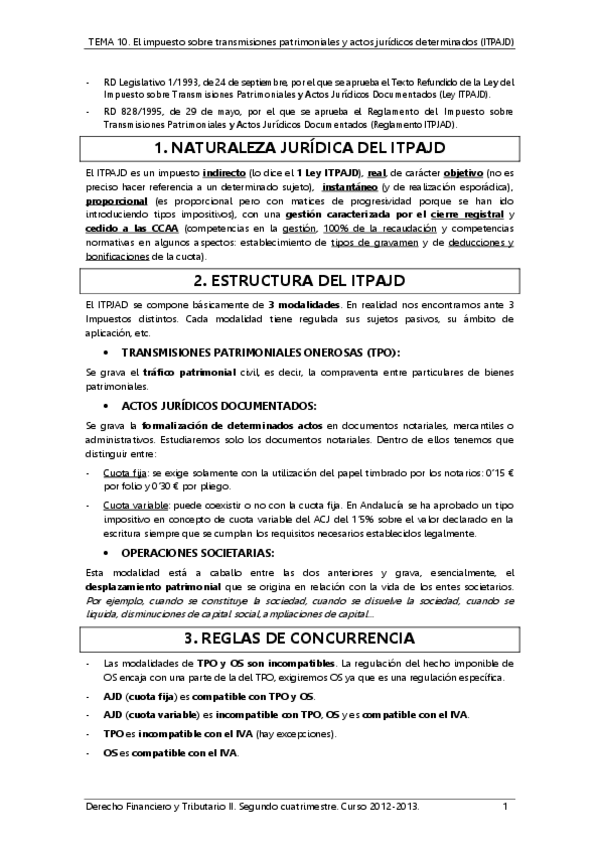 Miniatura del documento Tema 10 - El Impuesto sobre Transmisiones Patrimoniales y Actos Jurídicos Documentados.pdf