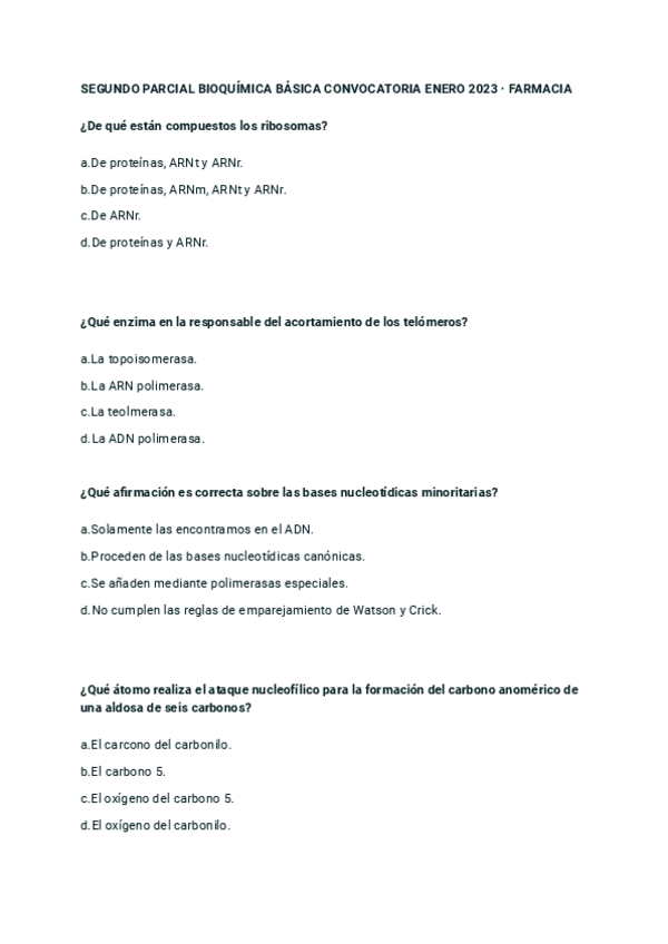 Miniatura del documento SEGUNDO-PARCIAL-BIOQUIMICA-BASICA-CONVOCATORIA-ENERO-2023-FARMACIA.pdf