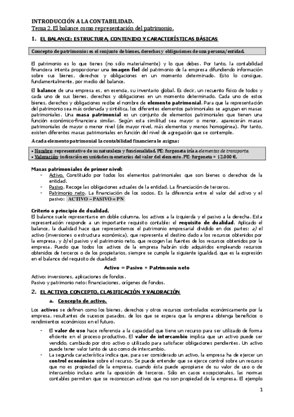 Miniatura del documento TEMA 2 - El balance como representación del patrimonio.pdf