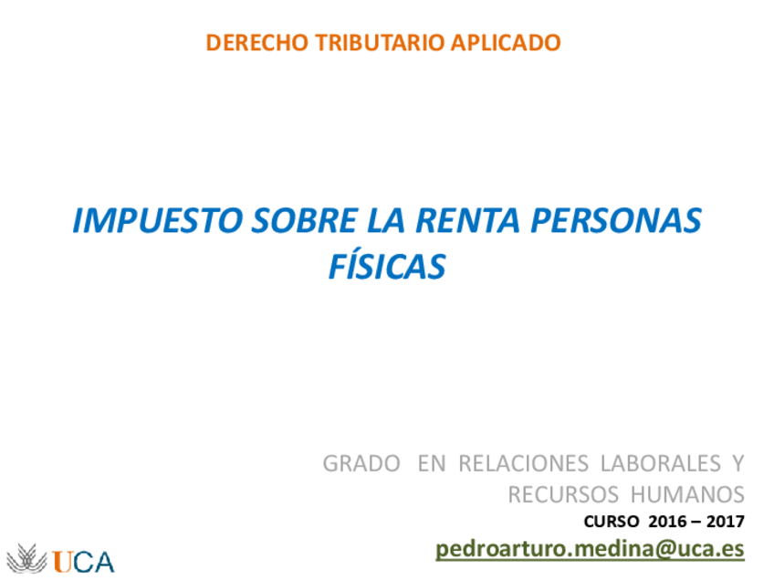 Miniatura del documento Tema 5. Cuestiones Generales IRPF (1).pdf