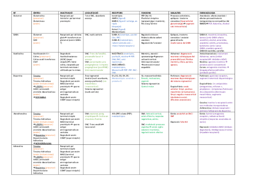 Miniatura del documento Quadre-Psicobiologia-neurotransmissors.pdf