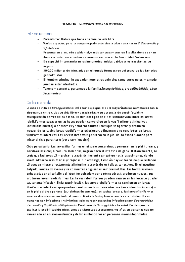 Miniatura del documento TEMA16 – STRONGYLOIDES STERCORALIS.pdf