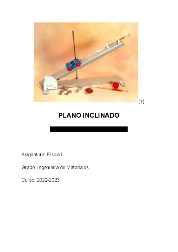 Miniatura del documento Memoria laboratorio plano inclinado. Nota: 9,1.pdf