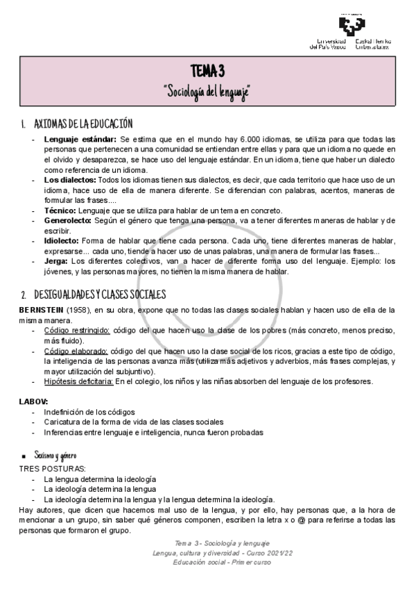 Miniatura del documento Tema 3 - Sociologia y lenguaje.pdf