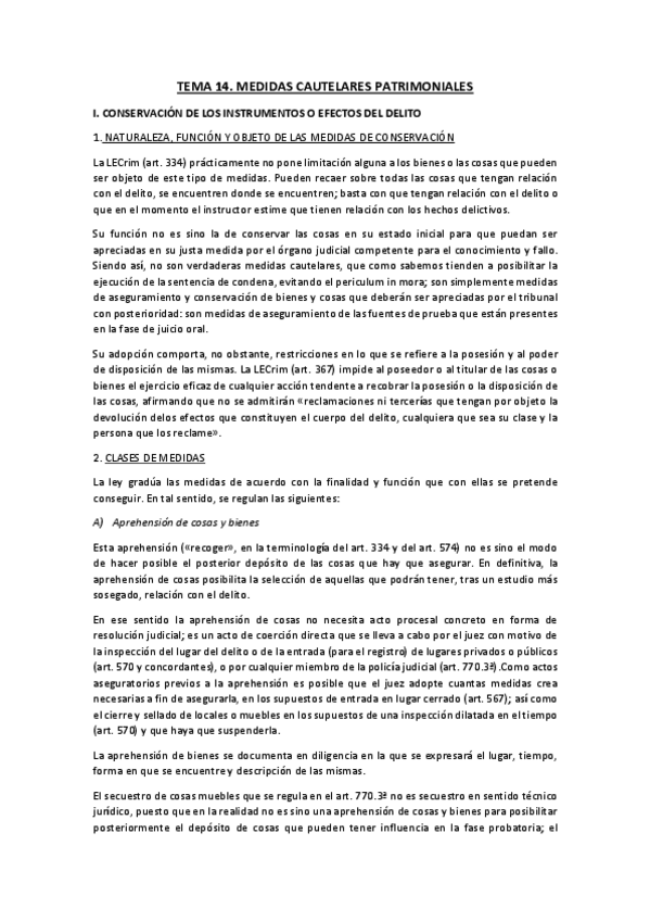 Miniatura del documento TEMA 14 PROCESAL PENAL.pdf