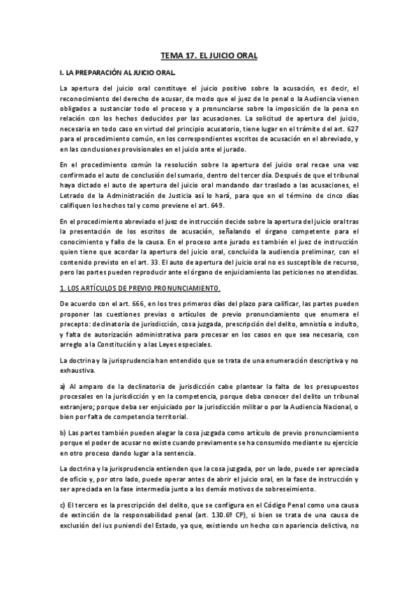 Miniatura del documento TEMA 17 PROCESAL PENAL.pdf