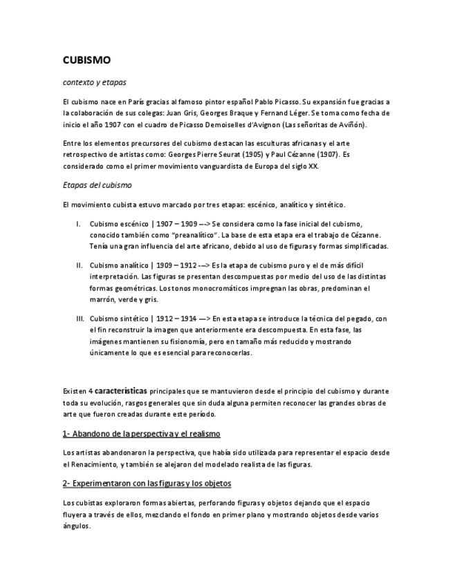 Miniatura del documento CUBISMO CONTEXTO Y CARACTERISTICAS GENERALES.pdf