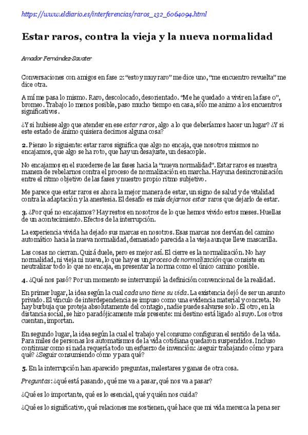 Miniatura del documento FERNANDEZ-SAVATER-Amador-2020-Estar-raros-contra-la-vieja-y-la-nueva-normalidad.pdf
