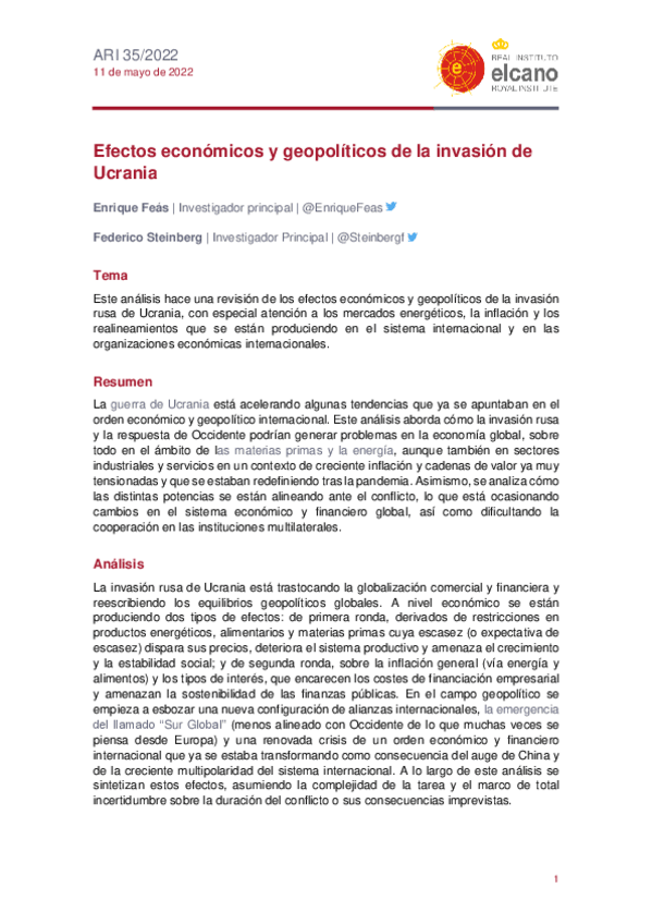Miniatura del documento 13439752-2022.FeasySteinberg.EfectoseconomicosygeopoliticosinvasionUcrania.pdf