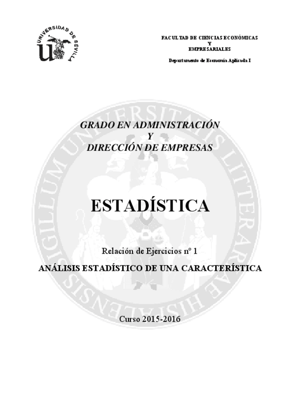 Miniatura del documento Estadística. Relación 1. Curso 2015-2016.pdf
