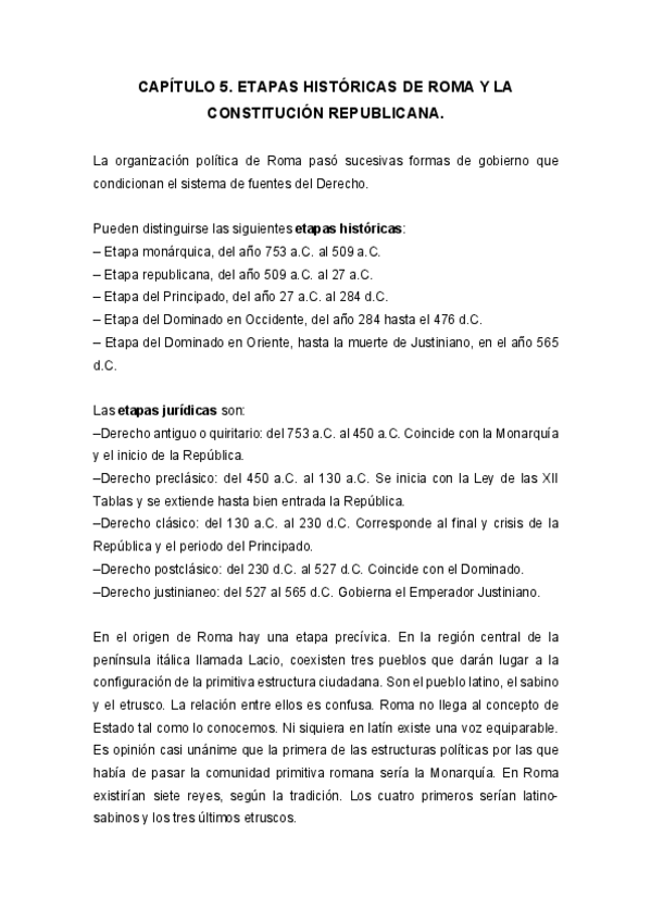 Miniatura del documento Capitulo5.EtapashistoricasdeRomaylaConstitucionrepublicana..pdf