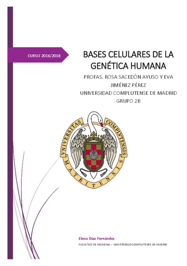 Miniatura del documento Bases celulares de la genética humana - Elena Díaz Fernández 2016-17.pdf