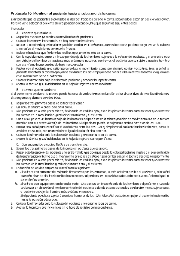 Miniatura del documento Protocolo-10. Movilizar al paciente hacia el cabecero de la cama..pdf