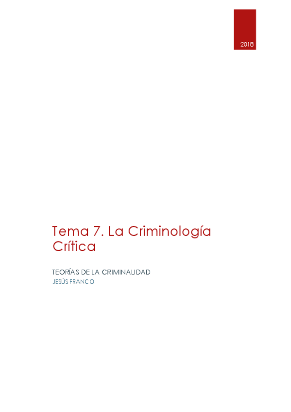 Miniatura del documento Tema 7. La Criminología Crítica.pdf