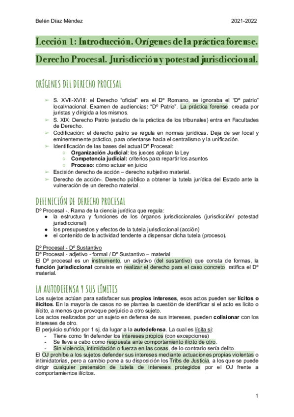 Miniatura del documento Derecho-Procesal-I-BelenDiazMendez.pdf