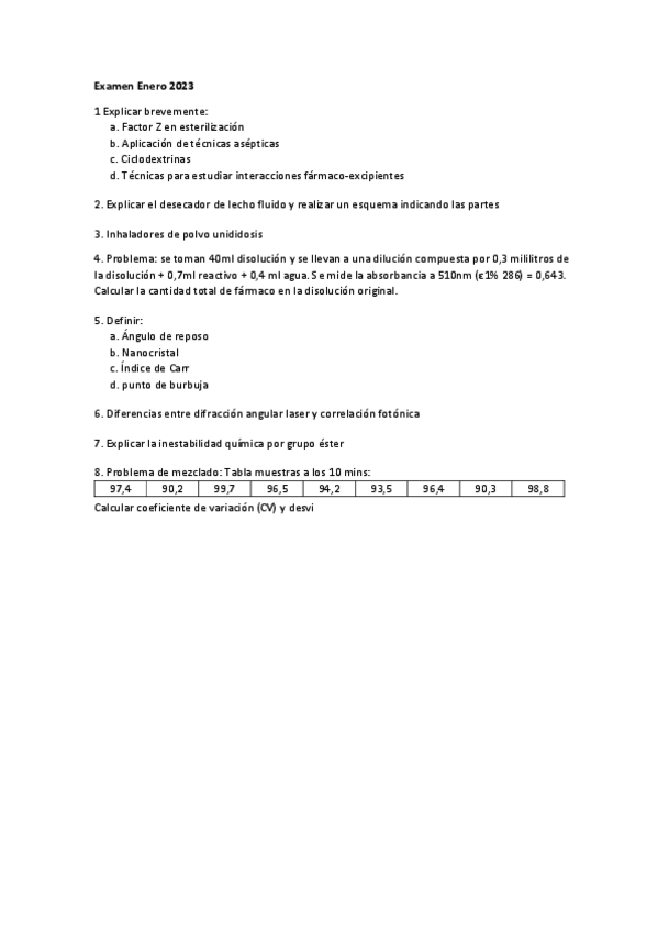 Miniatura del documento Tecnología Farmacéutica I - Examen-Enero-2023.pdf