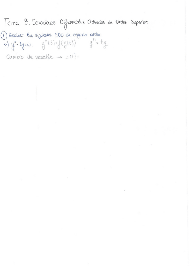 Miniatura del documento Ejercicios Resueltos Tema 3 - Ecuaciones Diferenciales Ordinarias de Orden Superior.pdf