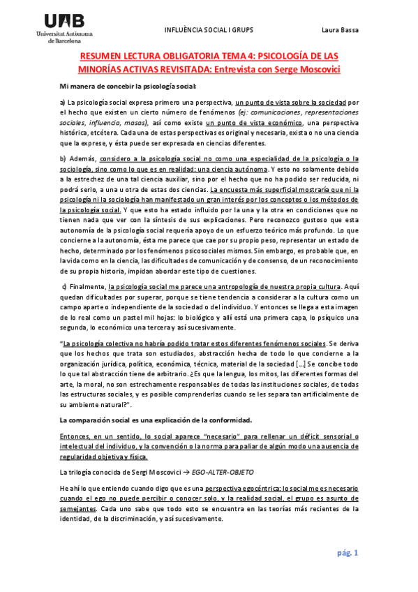 Miniatura del documento RESUMEN LECTURA T4- PSICOLOGÍA DE LAS MINORÍAS ACTIVAS REVISITADA Entrevista con Serge Moscovici.pdf