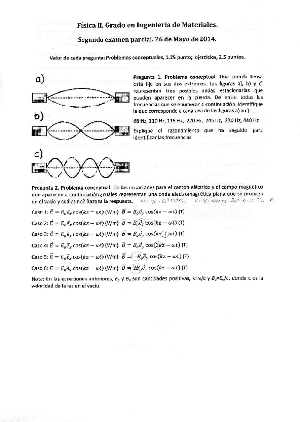 Miniatura del documento FIS-II - Parcial II - 2013-14.pdf