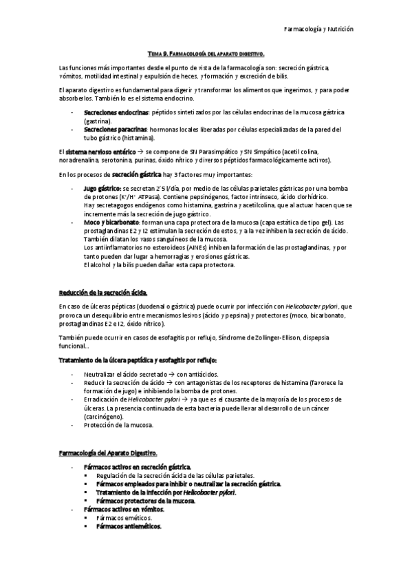 Miniatura del documento Tema 9. Farmacología del aparato digestivo..pdf