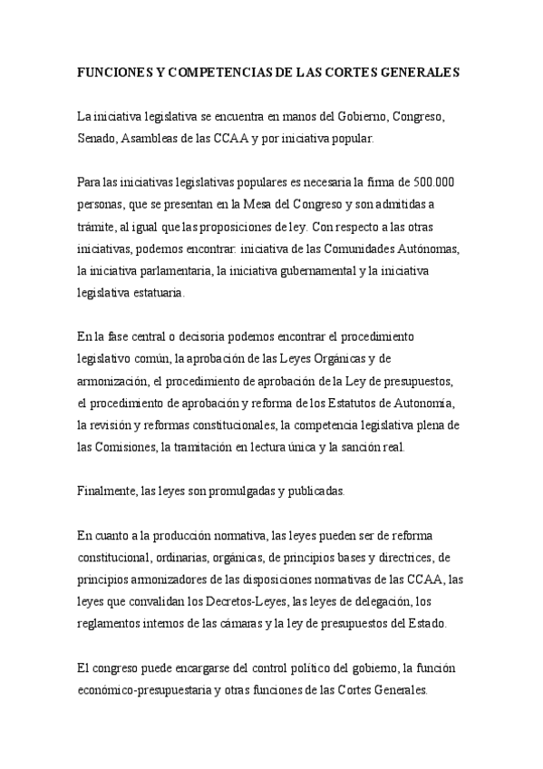 Miniatura del documento FUNCIONES Y COMPETENCIAS DE LAS CORTES GENERALES.pdf
