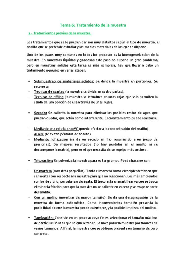 Miniatura del documento Tema 6 - Tratamiento de la muestra.pdf