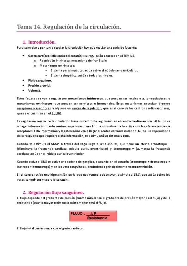 Miniatura del documento TEMA 14. SISTEMA CARDIOVASCULAR Y SANGRE. REGULACIÓN DE LA CIRCULACIÓN.pdf