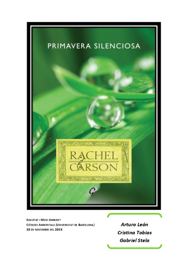 Miniatura del documento Primavera Silenciosa Rachel Carson.pdf