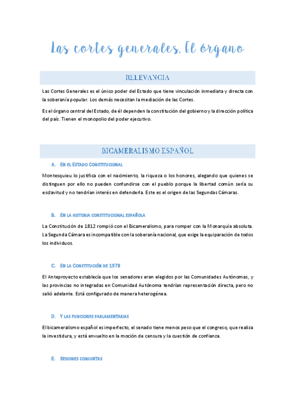 Miniatura del documento Tema 8. Las cortes generales. El órgano.pdf