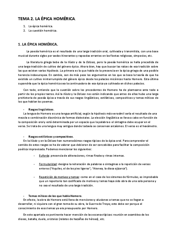 Miniatura del documento TEMA 2 (1). La épica homérica..pdf