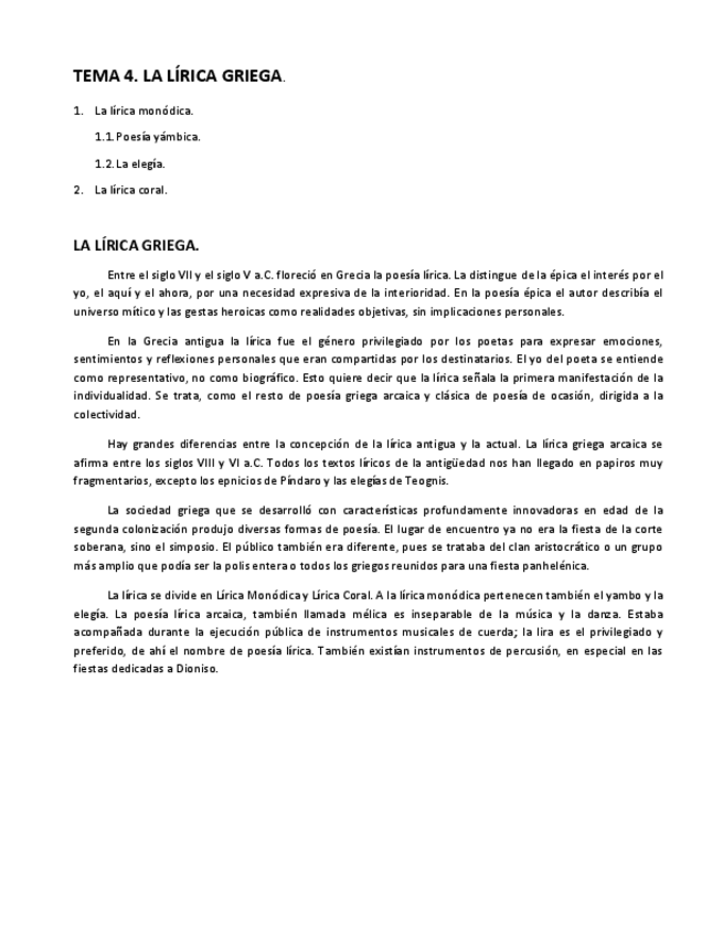 Miniatura del documento TEMA 4. La lírica griega..pdf