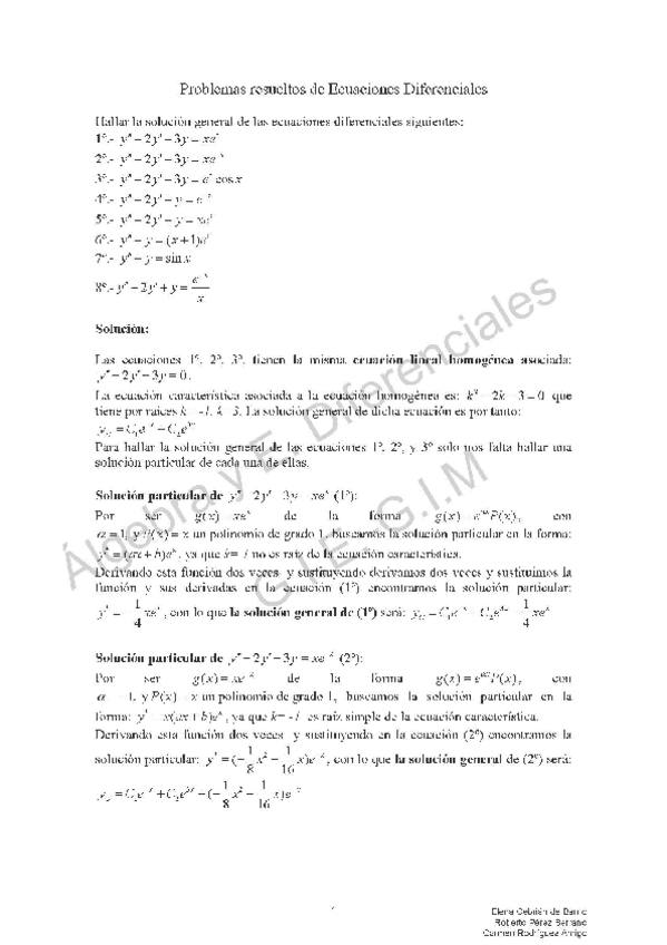 Miniatura del documento Problemas resueltos de Ecuaciones Diferenciales.pdf