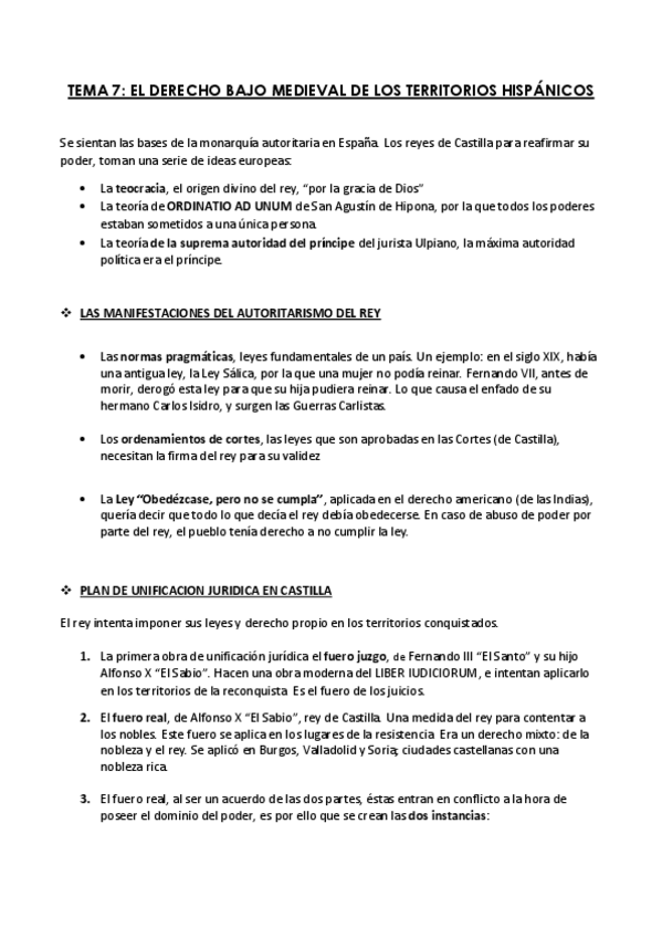 Miniatura del documento TEMA 7 DERECHO BAJO MEDIEVAL DE LOS TERRITORIOS HISPÁNICOS.pdf