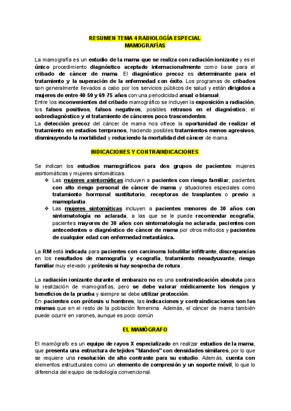 Miniatura del documento RESUMEN TEMA 4 MAMOGRAFÍAS.pdf