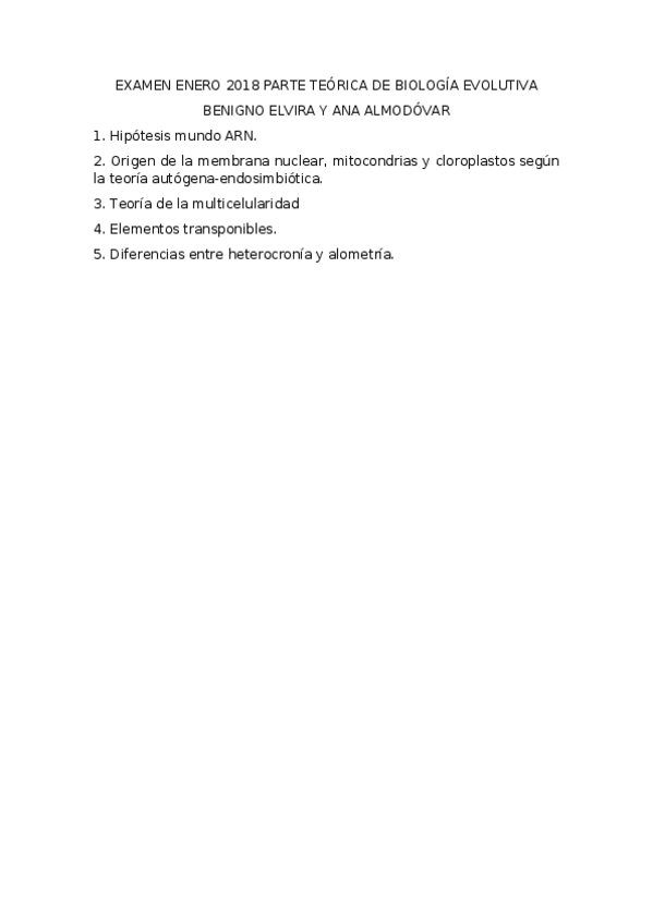 Miniatura del documento EXAMEN ENERO 2018 PARTE TEÓRICA DE BIOLOGÍA EVOLUTIVA.docx