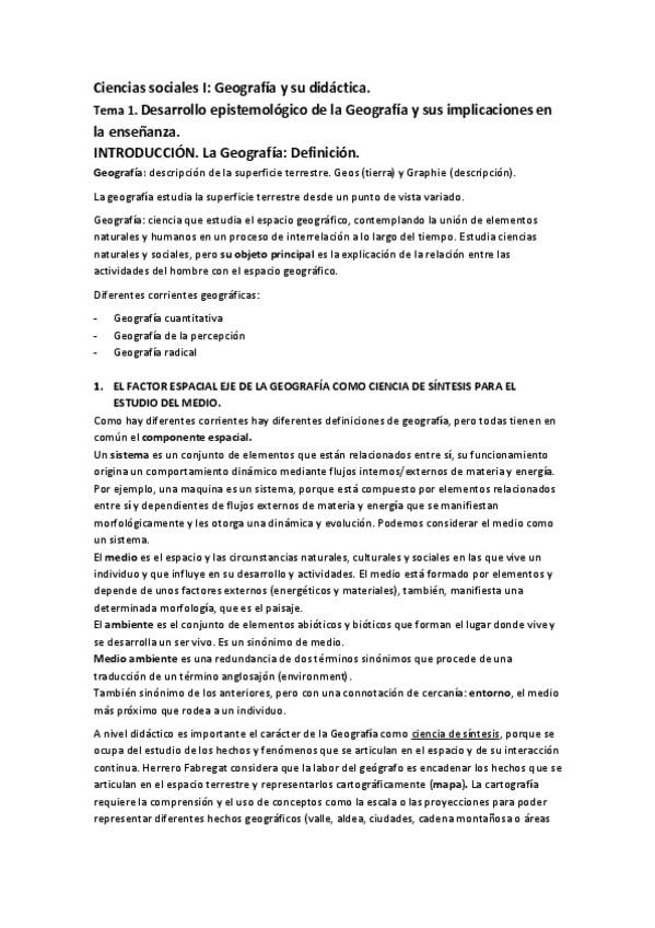 Miniatura del documento RESUMEN GEOGRAFÍA. TEMA 1. Desarrollo epistemológico de la Geografía y sus implicaciones en la enseñanza.pdf
