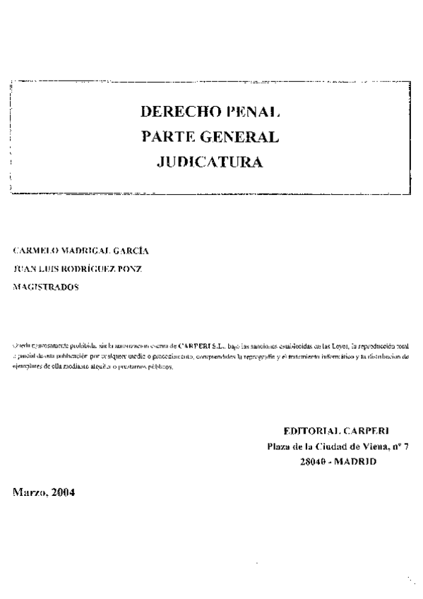 Miniatura del documento DERECHO PENAL PARTE GENERAL para judicaturas (Ed. Carperi).pdf