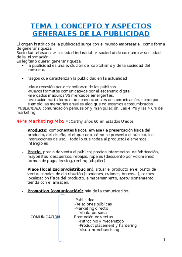 Miniatura del documento Apuntes teoría de la publicidad primero.docx