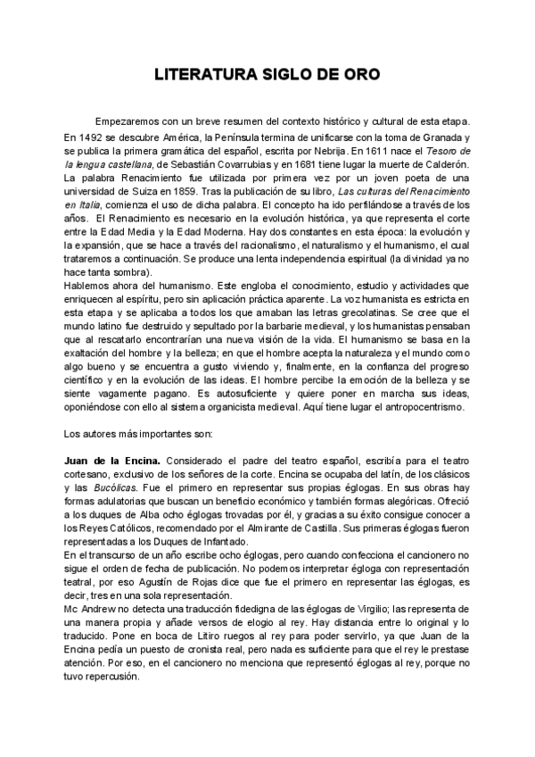 Miniatura del documento Resumen literatura del Siglo de Oro.pdf