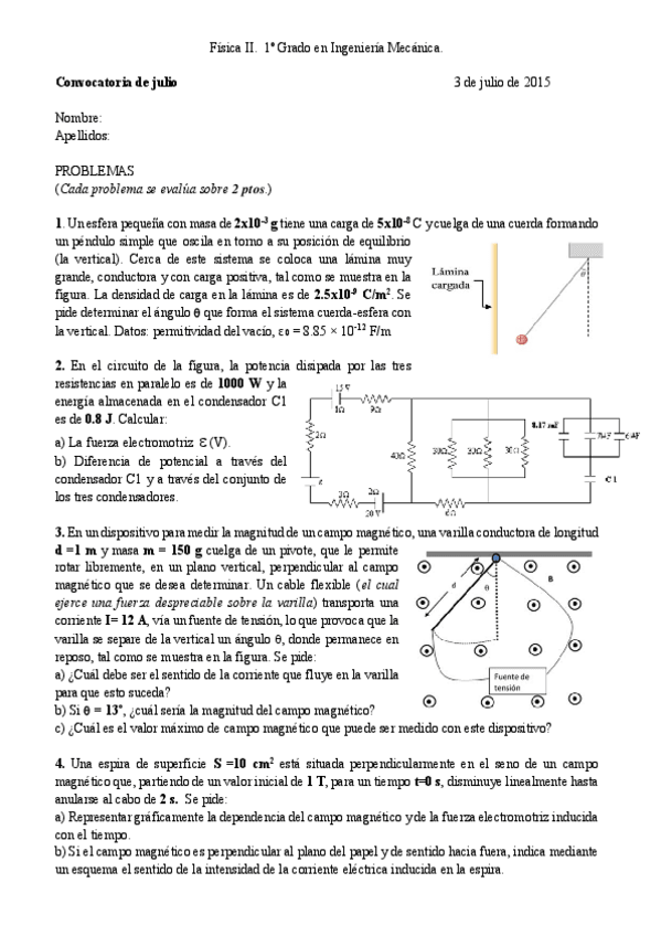 Miniatura del documento EXAMEN 1 - FISICA II.pdf